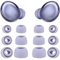BOZILY 12pcs Silicone Ear Tips for Samsung Galaxy Buds Pro Earplugs Noise-Reducing Hole Ear Tips Isolation Cover Non-Slip Earbuds Cap Eartips Replacement Buds Replacement Earmuffs(S M L, Purple)