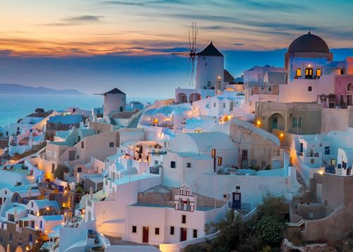 Ravensburger 12000663 - Santorini - 1000 pieces jigsaw puzzle – Puzzle for adults and kids age 14 years up, jigsaw puzzle Greece