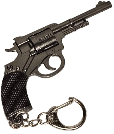 Fat-catz-copy-catz Neuheit Grau R1895 PUBG Miniaturmodell Pistole Handpistole Revolver Schlüsselanhänger 8 cm