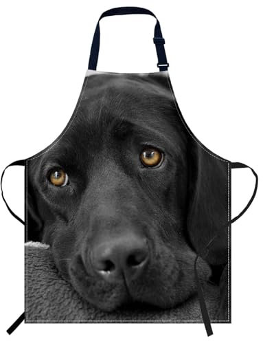 oFloral 012 Schürze für Damen und Herren, Black Lab Labrador Hund Welpe, 27 X 31 Inch