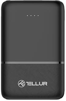 Tellur Power Bank da 5000 mAh, 2 USB + USB-C + MicroUSB, nero