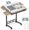SAUCE ZHAN Puzzle Table with Drawers, 1500pc Jigsaw Puzzle Board, Wooden Cover, Shelf, Tiltable, Height Adjustable, Foldable, Wheels, Adults
