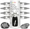 4 Dual Tip Graue Metallic Acrylmarker - Feine & Mittlere Spitzen - Graue Stifte für Metall, Holz, Leinwand, Stein, Keramik, Glas, Stoff, Kunststoff - Wasserbasierte, Schnelltrocknende Tinte