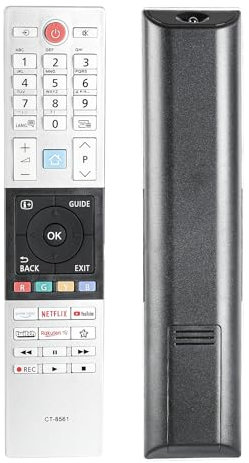 Télécommande CT-8561 RC45151 Compatible avec Toshiba Smart TV 43UK3163DG 50UK3163DG 55UK3163DG 65UK3163DG 30110095 Contrôleur de Remplacement avec PrimeVideo Netflix Youtube Boutons