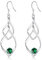 Ohrringe Silber 925 Ohrstecker für Damen Herren Mädchen, Ohrhänger mit Grüne Zirkonia Ohrringe Hängend für Frauen