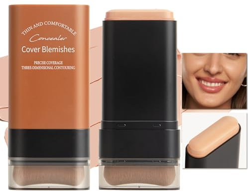 De Maquillage Pour Le Visage, Stick De Fond De Teint Multi-usage Avec Pinceau, Couvrant Naturel Longue Tenue, Pour Une Utilisation Quotidienne (03#, 20 g)
