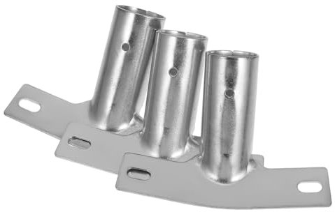 minkissy 3pcs Broom Handle Holder Broomstick Adapters Broom Handle Adapter Pole Handle Adapter Broom Head Connector Adapter for Pole Handle Tips for Broom Poles Broom Rack Iron Silver