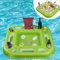 Mesa de juegos flotante con cartas de juego impermeables, bandeja de mesa de cartas para piscina o fiesta en la playa, accesorios de piscina, bandeja inflable para bañera de hidromasaje, soporte