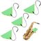 Yuanchu 4 Stück Klarinette Putztuch, Saxophon Reinigungstuch Putzen Sax Hals Reinigungstupfer für Saxophon Reinigungsset Flötenputztuch Alt-Tenor-Klarinettenflöte Andere Wind- & Holzblas-Strukturen