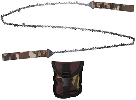 Sierra de Cadena de Bolsillo al Aire Libre portátil de 48 Pulgadas Sierra a Mano Plegable con Bolsas de Almacenamiento jardinería