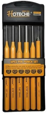 Kovalmax® Set 6 cacciaspine punzoni punteruoli conici scalpello tondo cacciachiodi