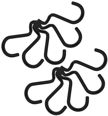 Cabilock 10 Stück anschließen Haken für Stecktafeln in der Garage Schlüssel Inhaber Werkzeug lang aufhänger Haken für Lochplatten Utility -Haken Pegboard Heringe für Garagen Eisen Black