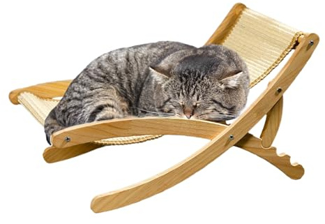Katzenstuhl, Kratzstuhl aus Sisal für Indoor-Katzen, gemütlicher Platz, faltbar, verstellbar, für den im Freien, für den Heimgebrauch