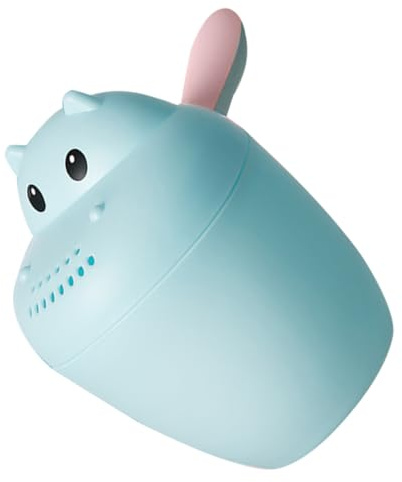 Babyshampoo Becher für Weihnachten Party, Cartoon Waschbecher Blau, PP | Kontrolliertes Ausgießen, Tierform mit Sprinkleröffnung, 1 Stück Becher, für Haare und Badewanne