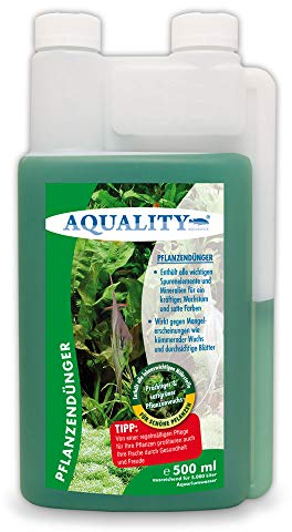 aquality Aquarium Pflanzendünger (Mit lebenswichtigen Spurenelementen und Mineralien für prächtige Pflanzen im Aquarium. Dünger gegen Mangelerscheinungen), Inhalt:0.5 Liter