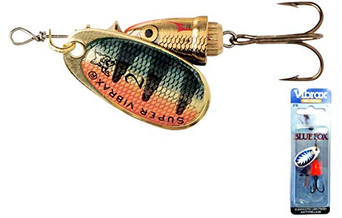 Blue Fox Vibrax Shad Spinner 4g/6g/8g/10g Köder für Forelle Barsch Raubfisch, Farbe:Perch, Gewicht g:8.0