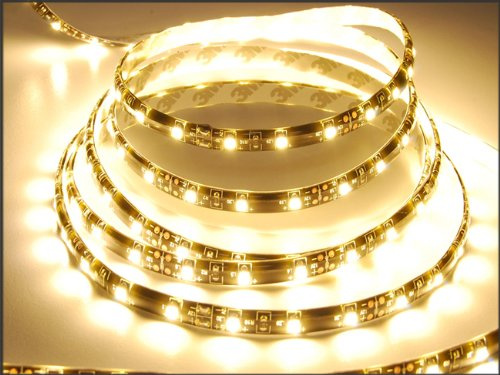 5m LED Strip Leiste Band SMD 3528 mit 300 LEDs ink Netzteil Komplett Set-Wasserdicht Warmlicht Warmweiß