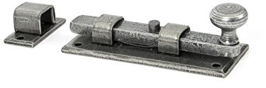 From The Anvil Pewter 4 Inch Straight Knob Bolt