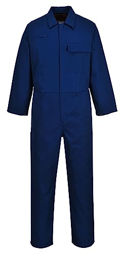 Portwest C030 Men's Lightweight Fireproof Welding Overalls Flame Resistant Coverall Boiler Suit Safety Workwear Navy, 4X-Large