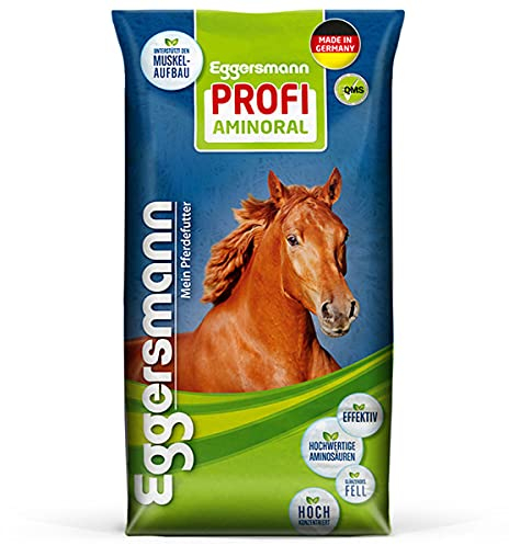 Eggersmann Mein Pferdefutter Profi Aminoral 20 kg – Konzentrat mit essentiellen Aminosäuren – Unterstützt den Muskelaufbau, die Rittigkeit & Ausdauer – Ergänzungsfuttermittel ideal für Sportpferde