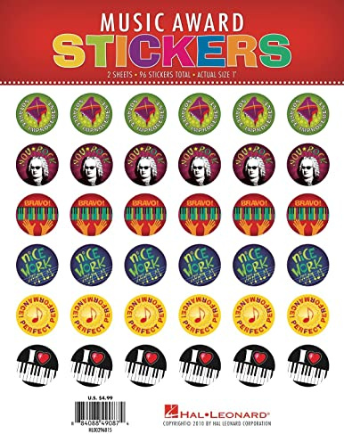 Music Award Stickers: Pack of 96 Stickers
