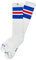 Spirit of 76 Herren & Damen Sport Retro Skater Socken Hoch Baumwolle Tubesocks 43 44 45 46 Weiß - Blau - Rot Hi (L)