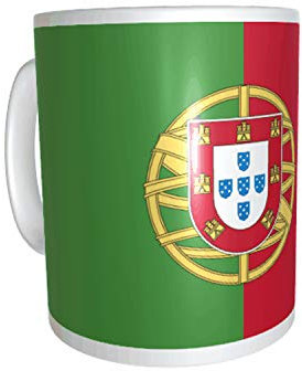 YONACREA - Mug Tasse - Drapeau Portugal avec prénom personnalisé