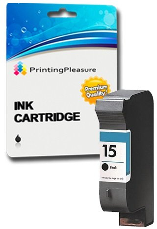 Printing Pleasure SCHWARZ Druckerpatrone für HP Copier 310 Deskjet 3810 3820 815c 916c 920c 940c 948c Officejet 5110 PSC 2120 700 720 750 900 950 | kompatibel zu HP 15 (C6615DE)