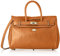 MAC DOUGLAS - Grand Sac à Main Châtain en Cuir de Buffle - Le PYLA de la collection BUNI - Taille S : 40,5*26*17,5cm - 2 compartiments avec 3 poches intérieure dont une zippée – Bandoulière ajustable