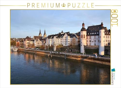 CALVENDO Puzzle Koblenz - Das Altstadtufer im warmen Abendlicht. | 1000 Teile Lege-Größe 64 x 48 cm Foto-Puzzle für glückliche Stunden