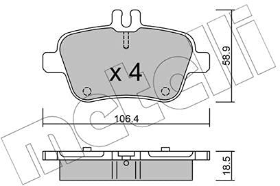 metelligroup 22-0966-0 - Made in Italy - Bremsbeläge