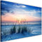 Impression sur Toile Plage 90x60 cm 1 Piece Art Images Photo Mer Ciel Herbe bleu