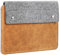MoKo Tablet Hülle Kompatibel mit iPad Air 5/4 10,9/iPad Pro M1 11 2021/iPad 9/8/7, iPad Air 3 10.5, Galaxy S8 11, PU & Filz Sleeve Magnetknöpfe Tablet Tasche - Grau & Braun