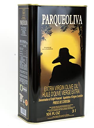PARQUEOLIVA - Spanisches Natives Olivenöl extra (Picuda und Hojiblanca Sorten) - Dose 3 Liter