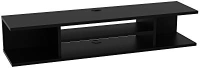 Decorotika Pivot Floating TV Stand Cabinet TV Unit Multimedia Storage Shelf Wall Mount Entertainment Unit (Black)