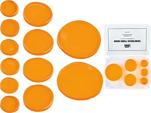 Meinl Cymbals Piatti Tamburo Miele Ammortizzante Gel Pad Assortimento 12 Pezzi con Diverse Misure - Include Contenitore e Divisori (MDHA)