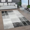 Paco Home Teppich Wohnzimmer Kurzflor Marokkanische Kreis Und Bordüren Muster Modern, Grösse:80x150 cm, Farbe:Grau