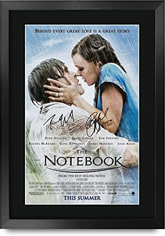 HWC Trading FR A3 The Notebook Ryan Gosling, Rachel McAdams Gifts gedrucktes Poster signiertes Autogramm Bild für Film-Fans – A3 gerahmt