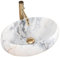 Rea Waschbecken Waschtisch Aufsatzwaschbecken Keramik Handwaschbecken Aufsatz Waschschale Granit Matt Oval 33x48