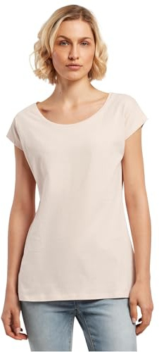 Build Your Brand Bb013-ladies Wide Neck Tee, T-Shirt Donna, Rosa (Pink), XXL