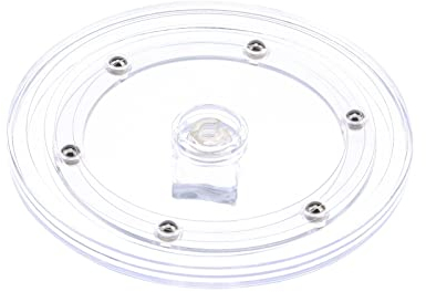 Kepfire Clear Acrylic Lazy Susan Turntable 12.5 cm Organizer Ball Bearing Revolving Display Base Kitchen Spice Rack Cake Makeup Table Decorating