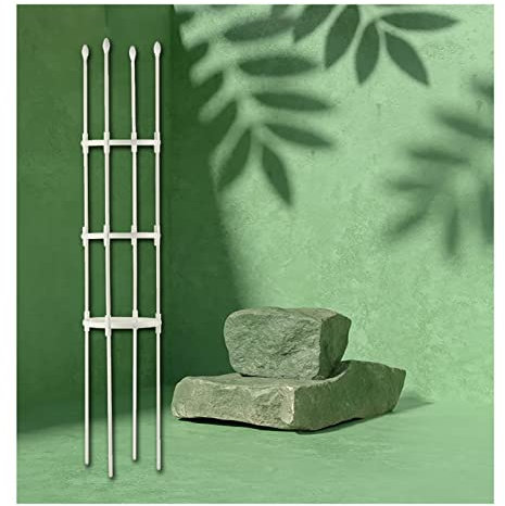 Freistehende Ranksäule,Rankobelisk,Gartengitter, Turmobelisk Für Kletterpflanzen, Schmiedeeisen-Metallgitter, Blumenstütze Für Kletterreben, Rosen Und Pflanzen,Weiß,140*24cm/55.11*9.44in