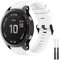 Bracelet de Montre pour Garmin Fenix 6/6 Pro/5/5 Plus/7, Forerunner 935/945, Approach S60, Quatix 5 - QuickFit 22mm Remplacement (Blanc)