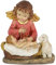 Riffelmacher & Weinberger Schutzengel mit Jesuskind 9 cm Rot | 27615 Krippenfigur Weihnachtsdekoration