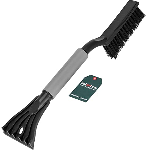 KOTARBAU® Auto Eiskratzer mit Besen Schneebürste Premium ABS 50cm Rutschfestem Warmer Softgriff Scheibenkratzer Schneekratzer Auto Schneebesen Eiskratzer Auto Lang für Autoscheiben und Fenster