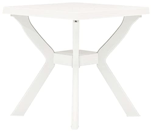 Chusui Bistrotisch, Stehtisch, Balkontisch, Partytisch, Biertisch, Beistelltisch, Bierkasten Tisch, Weiß 70x70x72 cm Kunststoff