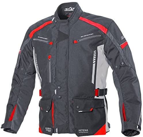 Büse Torino II Textiljacke Motorradjacke schwarz/hellgrau/rot Herren S