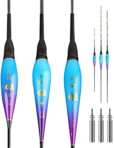 Taozoey LED Posen Angeln, 3 Stück Angelposen Leuchtposen, Angelschwimmer Set, Led Fishing Float es Kann Tag und Nacht Verwendet Werden und Eignet Sich zum Angeln von Karauschen und Karpfen