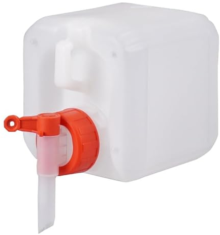 Jerrycanshop Jerrican en plastique 1 l avec robinet pour liquides, eau et aliments dangereux, Bidon UN – 1 l – Plastique (PEHD) – Sans BPA – Naturel
