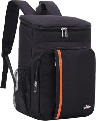 SXYHK 23L isolierter Kühltasche,Thermo Lunchtasche,Kühlrucksack, auslaufsichere Doppeldecker-Kühltasche für Männer, Frauen, für für Picknick Camping Strand Wandern Reisen Einkaufen Reisen (Black)